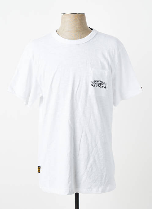 T-shirt stretch manches courtes blanc DAYTONA homme