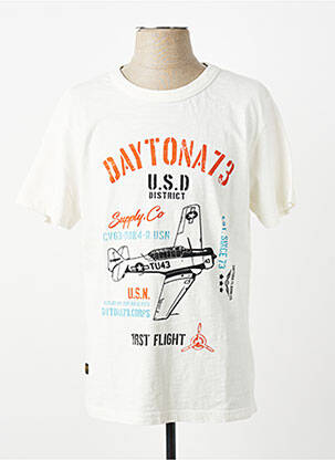 T-shirt stretch manches courtes beige DAYTONA homme