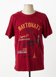 T-shirt stretch manches courtes rouge DAYTONA homme