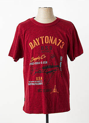 T-shirt stretch manches courtes rouge DAYTONA homme