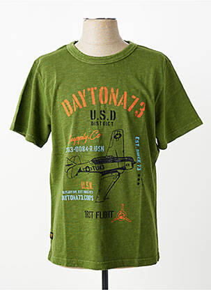 T-shirt stretch manches courtes vert DAYTONA homme