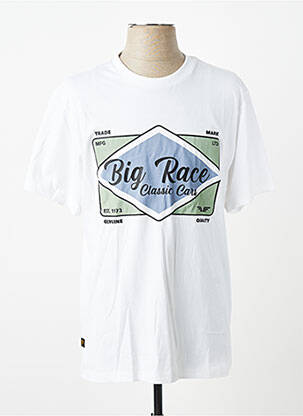 T-shirt stretch manches courtes blanc DAYTONA homme