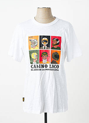 T-shirt stretch manches courtes blanc DAYTONA homme