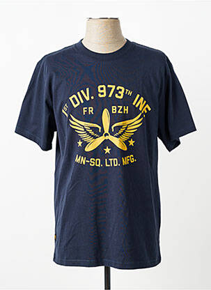 T-shirt stretch manches courtes bleu DAYTONA homme