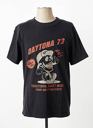 T-shirt stretch manches courtes noir DAYTONA homme