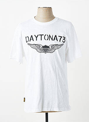 T-shirt stretch manches courtes blanc DAYTONA homme