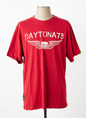 T-shirt stretch manches courtes rouge DAYTONA homme