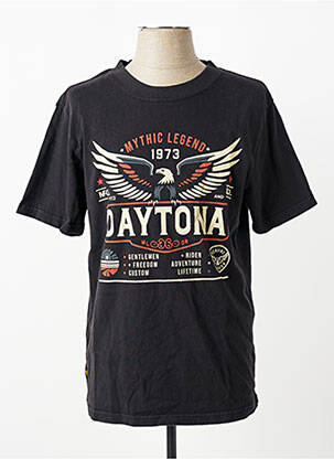 T-shirt stretch manches courtes noir DAYTONA homme