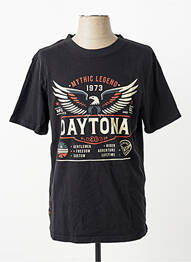 T-shirt stretch manches courtes noir DAYTONA homme