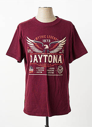 T-shirt stretch manches courtes rouge DAYTONA homme