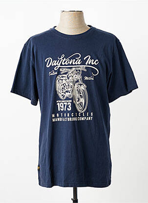 T-shirt stretch manches courtes bleu DAYTONA homme