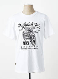 T-shirt stretch manches courtes blanc DAYTONA homme
