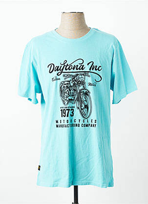 T-shirt stretch manches courtes bleu clair DAYTONA homme