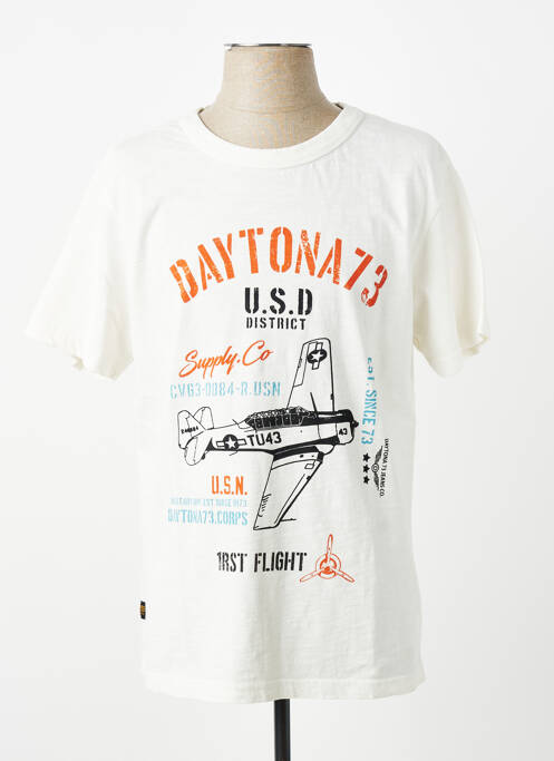 T-shirt stretch manches courtes beige DAYTONA homme