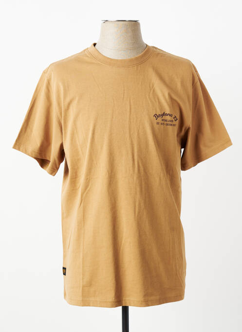 T-shirt stretch manches courtes marron DAYTONA homme