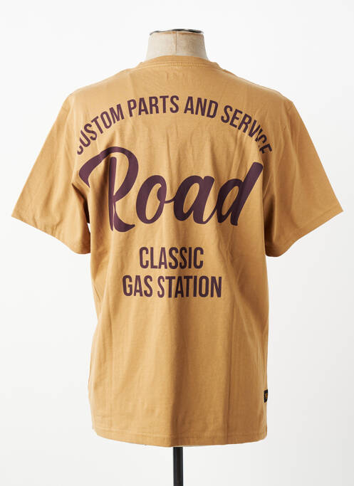 T-shirt stretch manches courtes marron DAYTONA homme