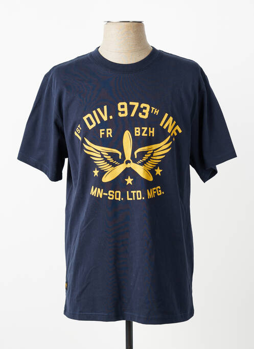 T-shirt stretch manches courtes bleu DAYTONA homme