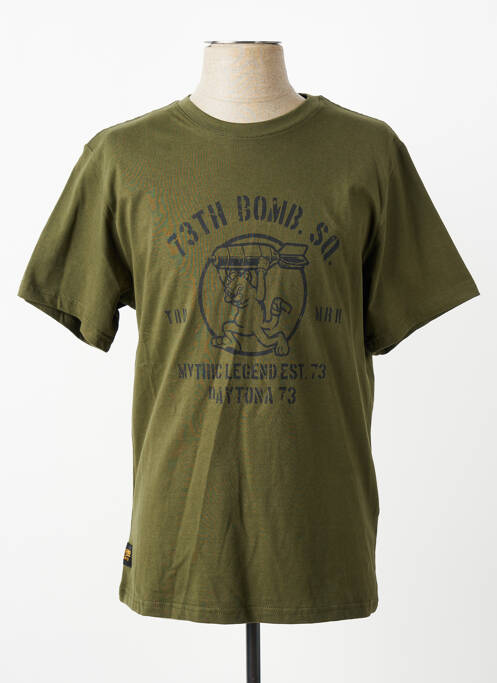 T-shirt stretch manches courtes vert DAYTONA homme