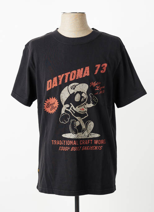 T-shirt stretch manches courtes noir DAYTONA homme