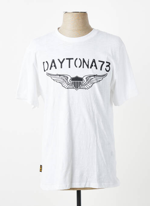 T-shirt stretch manches courtes blanc DAYTONA homme
