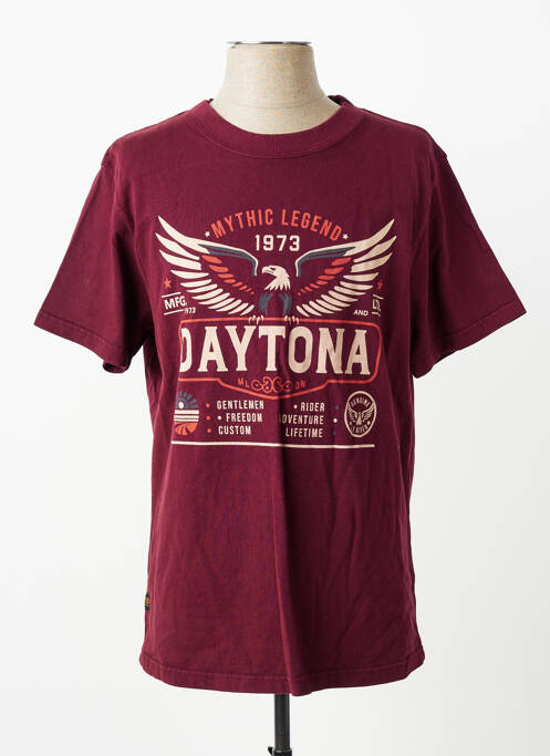 T-shirt stretch manches courtes rouge DAYTONA homme