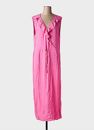 Robe longue sans manche sans manche rose ICHI femme