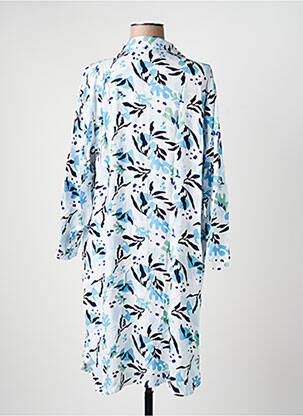 Robe mi-longue coupe fluide manches longues blanc HUBLOT femme