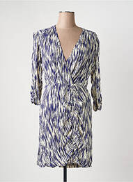 Robe courte manches longues manches longues bleu ANGE femme