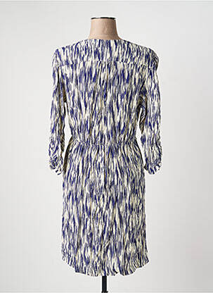 Robe courte manches longues manches longues bleu ANGE femme