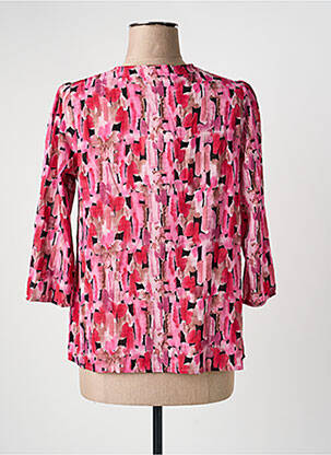 Blouse imprimé fantaisie manches 3/4 rose ARTLOVE femme