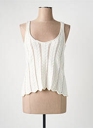 Top coupe cintrée fines bretelles blanc ARTLOVE femme