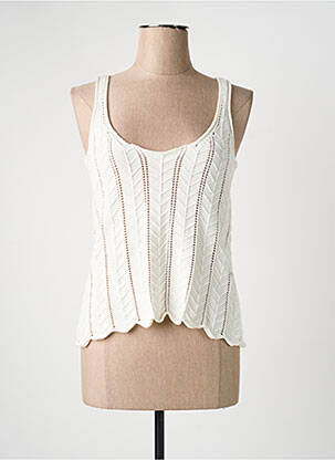 Top coupe cintrée fines bretelles blanc ARTLOVE femme
