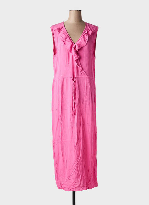 Robe longue sans manche sans manche rose ICHI femme