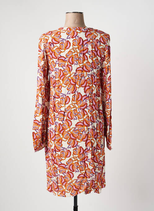 Robe courte manches longues manches longues orange ANGE femme