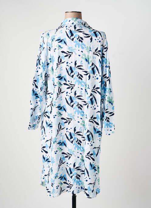 Robe mi-longue coupe fluide manches longues blanc HUBLOT femme