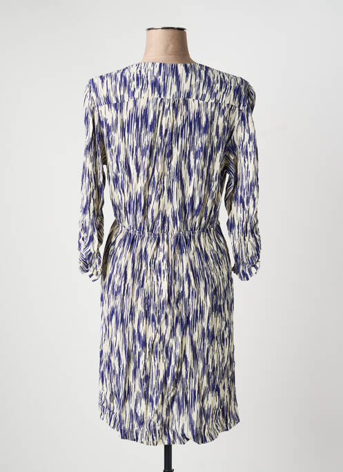 Robe courte manches longues manches longues bleu ANGE femme
