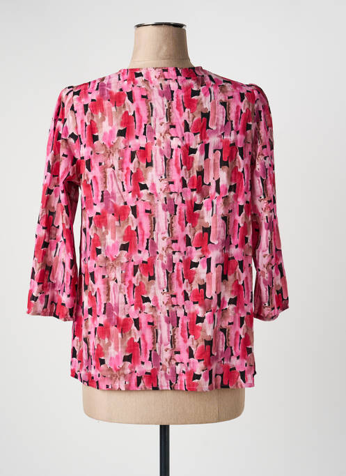 Blouse imprimé fantaisie manches 3/4 rose ARTLOVE femme