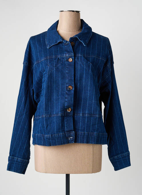 Veste casual coupe droite bleu ICHI femme