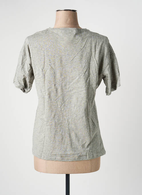 T-shirt coupe droite manches courtes gris IN APRIL 1986 femme