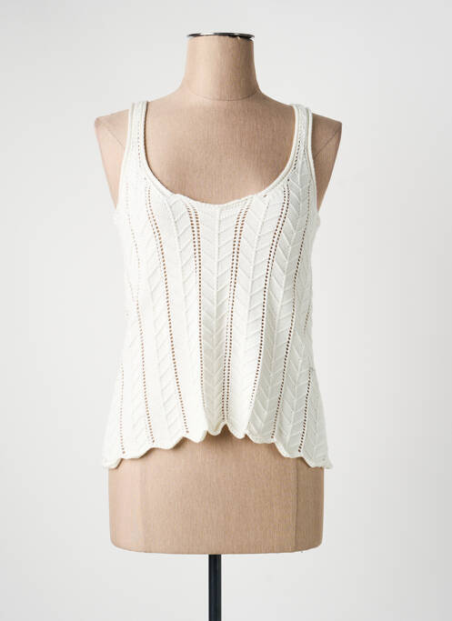 Top coupe cintrée fines bretelles blanc ARTLOVE femme
