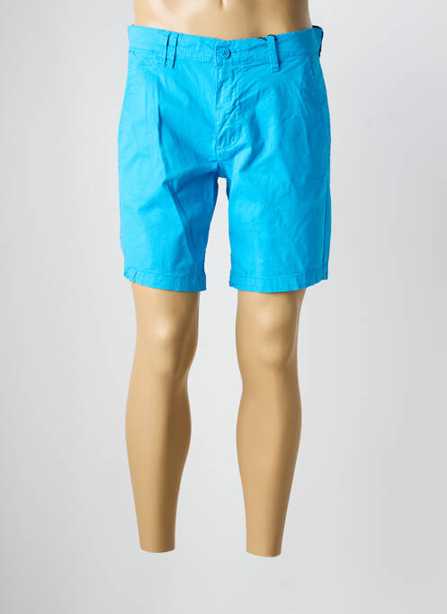 Bermuda tissage popeline taille normale bleu DAYTONA homme