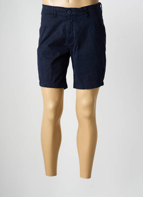 Bermuda tissage popeline taille normale bleu DAYTONA homme