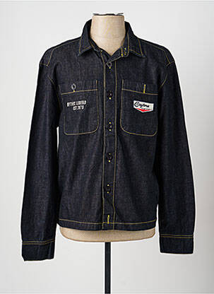 Chemise manches longues poches noir DAYTONA homme