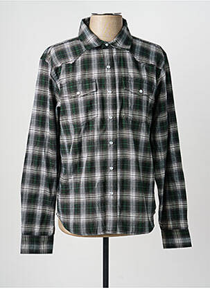 Chemise manches longues poches vert DAYTONA homme