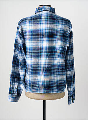 Chemise manches longues poignets boutonnés bleu DAYTONA homme