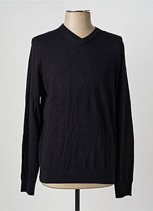 Pull col v manches longues noir DAYTONA homme