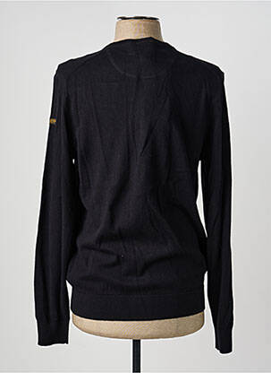 Pull col v manches longues noir DAYTONA homme