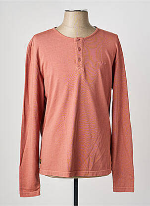 T-shirt stretch manches longues rose DAYTONA homme