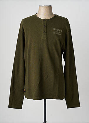 T-shirt stretch manches longues vert DAYTONA homme