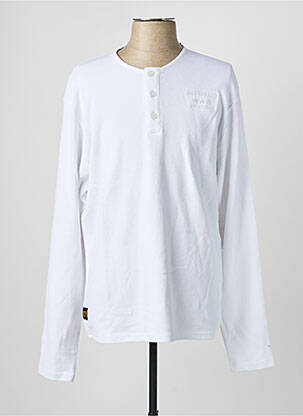 T-shirt stretch manches longues blanc DAYTONA homme